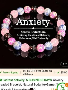 Anxiety Beaded Bracelet.